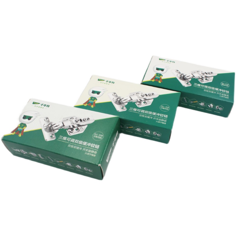 千年舟鉸鏈不銹鋼雙級(jí)液壓靜音三維可調(diào)阻尼緩沖可卸合頁正品直銷